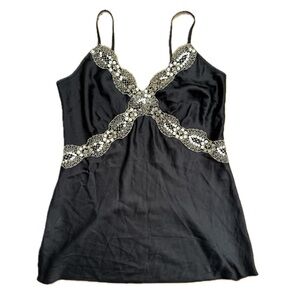 Vintage y2k Bisou Bisou black & gold fairy grunge babydoll tank top